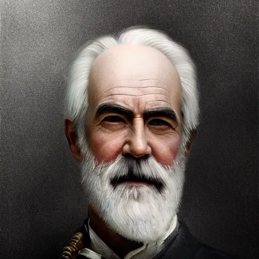 Prompt: hyperrealistic mixed media image of Robert E Lee, stunning 3d render inspired art by István Sándorfi and Greg Rutkowski, perfect facial symmetry, realistic, highly detailed attributes and atmosphere, dim volumetric cinematic lighting, 8k octane extremely hyper-detailed render, post-processing, masterpiece,