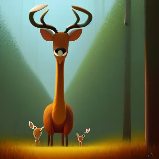 Image similar to goro fujita ilustration the largest deer father the forest by goro fujita, painting by goro fujita, sharp focus, highly detailed, artstation