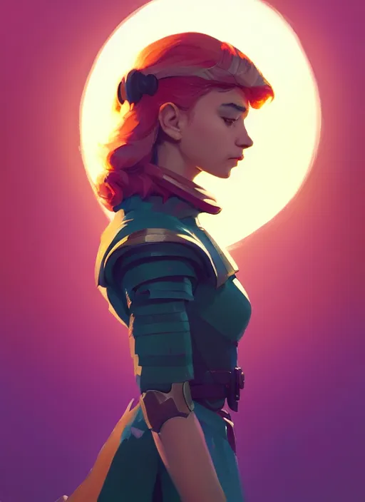 Prompt: side profile centered painted portrait, Imogen Poots as a Paladin, D&D, matte painting concept art, beautifully backlit, official fanart, colourful, by and ilya kuvshinov and Cushart Krentz and Gilleard James, 4k, HDR, Trending on artstation, Behance, award winning