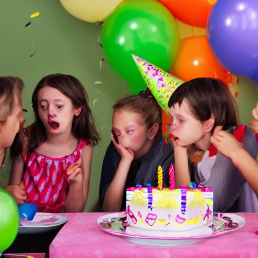 Image similar to the absolute despair of a birthday party