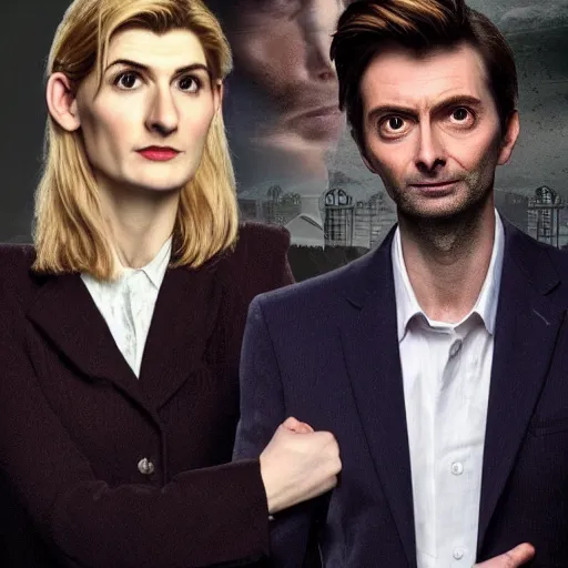 Image similar to david tennant mixed with jodie whittaker