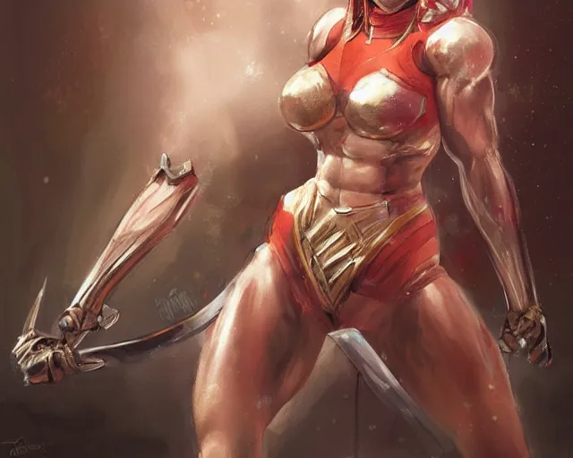 Prompt: portrait of samus aran as a very attractive female bodybuilder samurai queen, elegant, fantasy, hd shot, digital portrait, beautiful, artstation, comic style, by artgerm, guy denning, jakub rozalski, magali villeneuve and charlie bowater