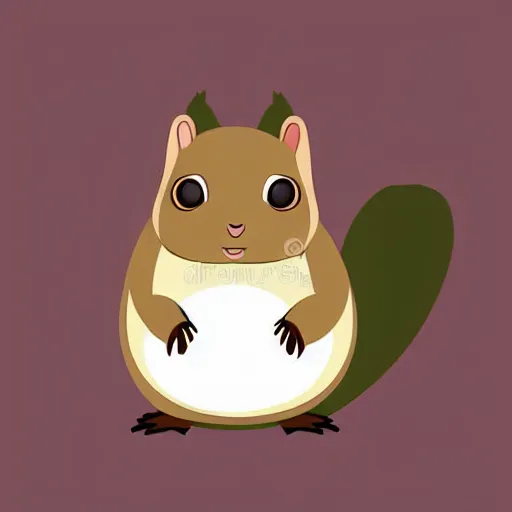 Image similar to vector illustration of a cute fat squirrel