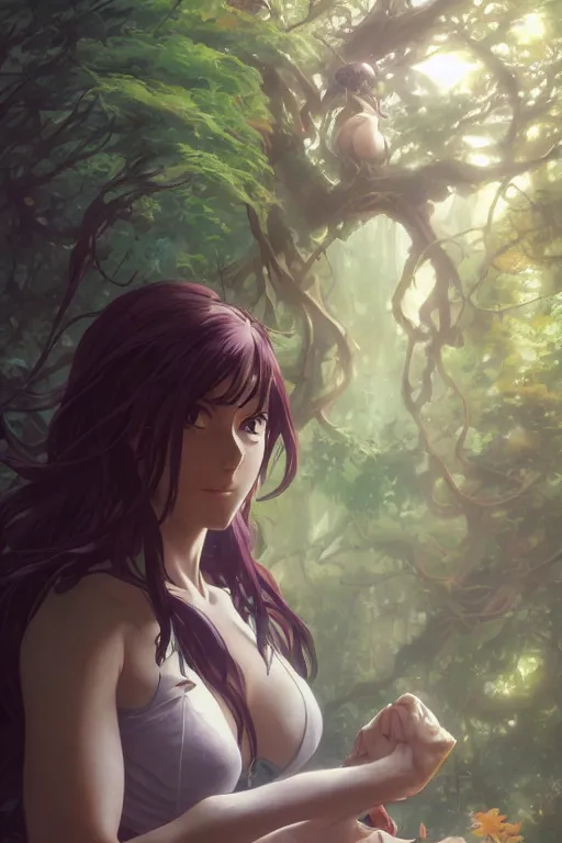 Prompt: anime key visual of a beautiful young female shehulk intricate, magical forest, stunning, highly detailed, digital painting, artstation, smooth, hard focus, illustration, art by artgerm and greg rutkowski and alphonse mucha