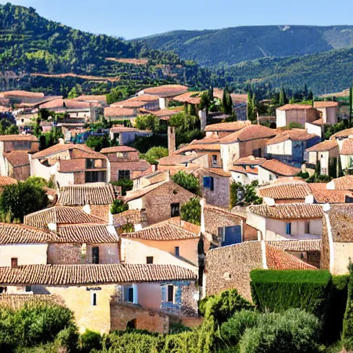 Prompt: prominent village in provence