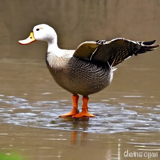 Image similar to duck with wing arms