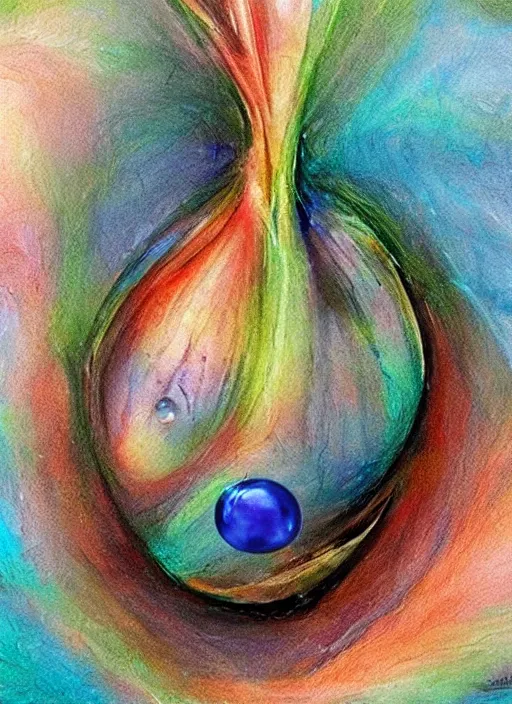 Image similar to portrait of a stunningly beautiful water drop, art by * * * * * * * * * * * * * *