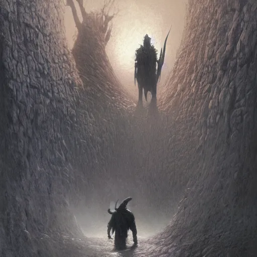 Image similar to lord of the ring concept art, beksinski, wayne barlowe, adrian smith concept art, ruan jia, weta workshop the hobbit