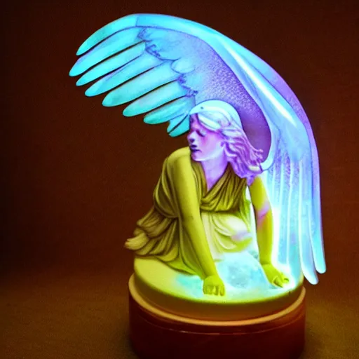 Image similar to bioluminiscent biblically correct angel