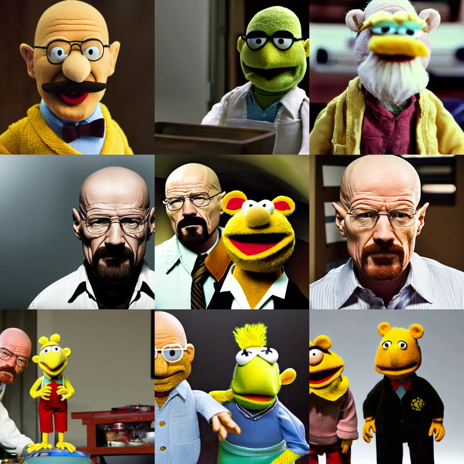 Prompt: walter white in the muppets ( 2 0 1 1 )