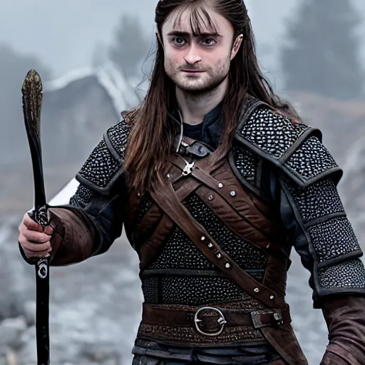 Image similar to Daniel Radcliffe as Geralt of Rivia