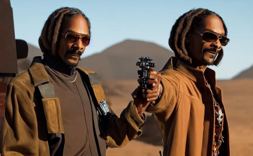 Image similar to a still of snoop dogg as han solo in star wars, 8 k