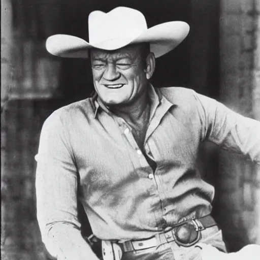 Image similar to “ john wayne in drag ”