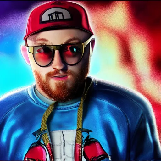 Prompt: mac miller, as a character in tekken