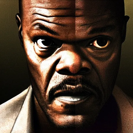 Prompt: film by tarkovsky, stalker style, pulp fiction movie, highly detailed, photorealistic, full - body, samuel l jackson posing in cafe, perfect symmetrical eyes, 8 k resolution, digital art, hyper realistic