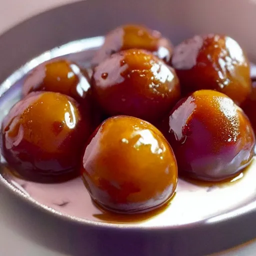 Image similar to high resolution photo of gulab jamun, michelin star, very tasty, food photography, instagram, trending