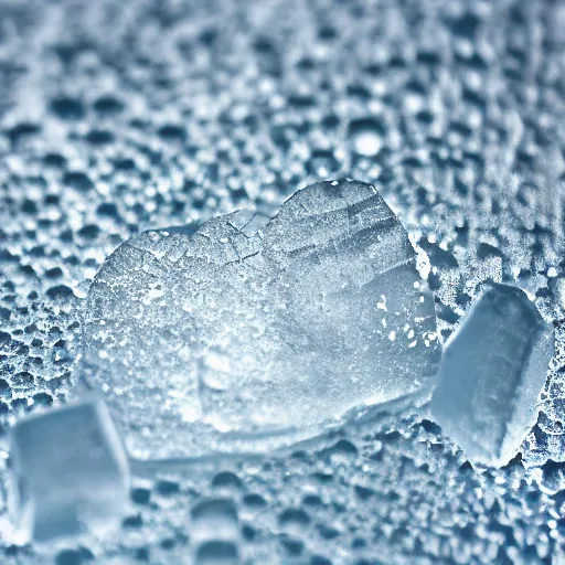 Prompt: a transparent sheet of intact frosted ice refracting an eye behind it, XF IQ4, f/1.4, ISO 200, 1/160s, 8K, RAW, unedited, symmetrical balance, in-frame