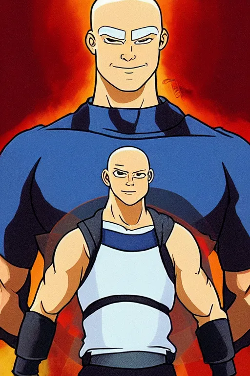 Image similar to mr clean as the avatar, avatar the last airbender