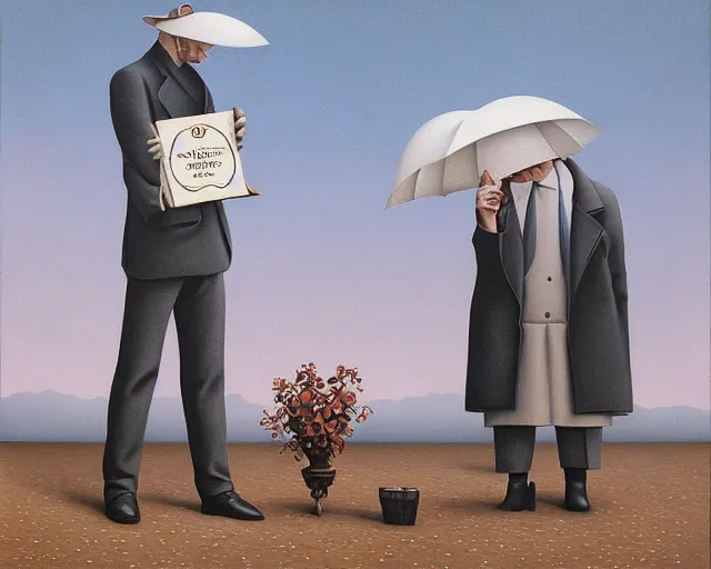 Image similar to lost opportunities - - thr trevakla of man, an ultrafine detailed painting by rafal olbinski, behance contest winner, pop surrealism, detailed painting, very detailed, minimalist, skeuomorphic, airbrush art