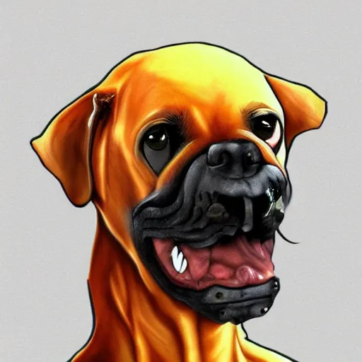 Image similar to alien dog, digital art, trending on art station