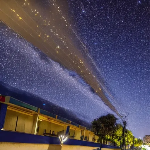 Prompt: duermo en la calle porque hay mas estrellas que ningun hotel