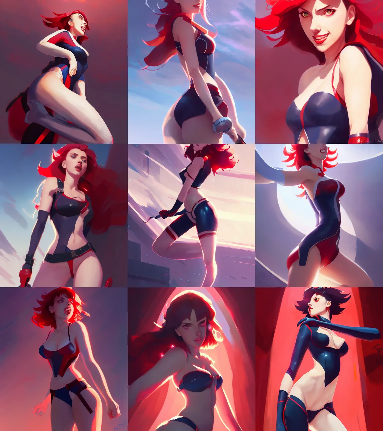 Prompt: attractive Scarlett Johansson as Matoi Ryuko, hourglass slim figure, full body shot close up, seductive smile, details, sharp focus, illustration, by Jordan Grimmer and greg rutkowski, Trending artstation, pixiv, digital Art