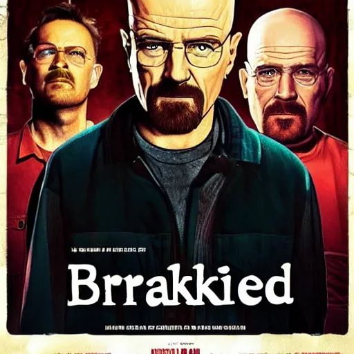 Image similar to poster for breaking bad, the movie, pixar remake