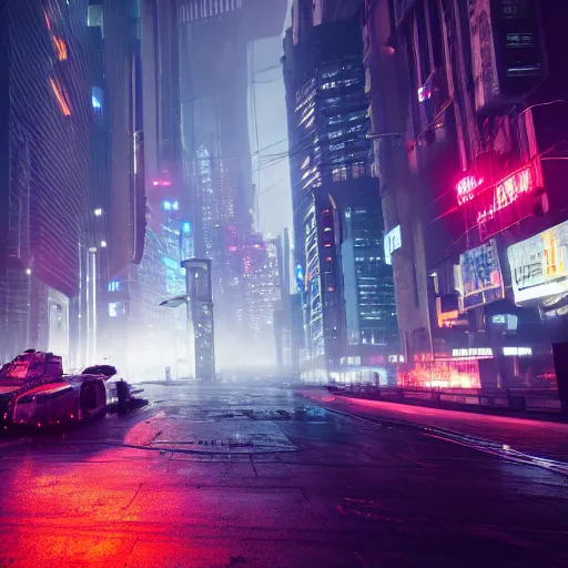 Prompt: cyberpunk dystopian gotham city, 3d 8k render, foggy and atmospheric, night, starry sky, glowing lights, photorealism, unreal engine,