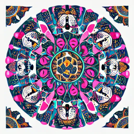 Image similar to A mandala of cats!