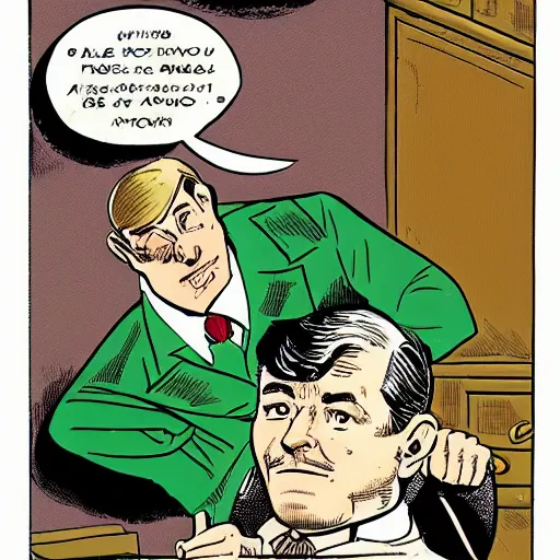 Prompt: A splah panel by Edgar P Jacobs for Blake and Mortimer