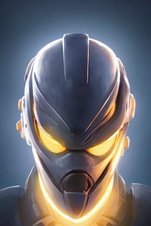 Image similar to epic mask helmet robot ninja portrait stylized as fornite style game design fanart by concept artist gervasio canda, behance hd by jesper ejsing, by rhads, makoto shinkai and lois van baarle, ilya kuvshinov, rossdraws global illumination radiating a glowing aura global illumination ray tracing hdr render in unreal engine 5