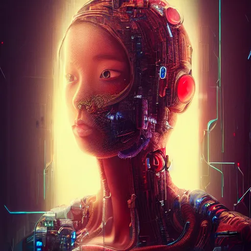 Image similar to hyperrealistic portrait of a woman monster astronaut, full body portrait, well lit, intricate abstract. cyberpunk, intricate artwork, by Tooth Wu, wlop, beeple. octane render,in the style of Jin Kagetsu, James Jean and wlop, highly detailed, sharp focus, intricate concept art, digital painting, ambient lighting, 4k, artstation