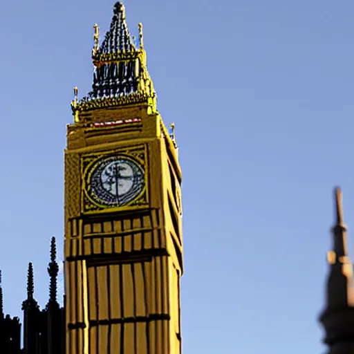 Prompt: Big Ben, London, made from Lego