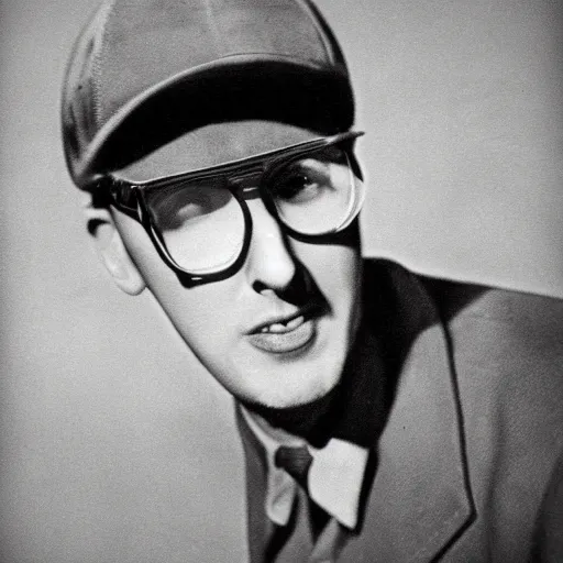 Image similar to Nostalgia Critic, Photorealism, 1950s photograph