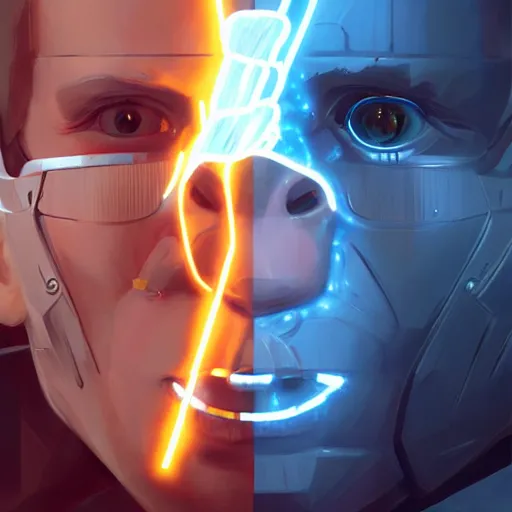 Image similar to face icon stylized minimalist terminator genysis, loftis, cory behance hd by jesper ejsing, by rhads, makoto shinkai and lois van baarle, ilya kuvshinov, rossdraws global illumination