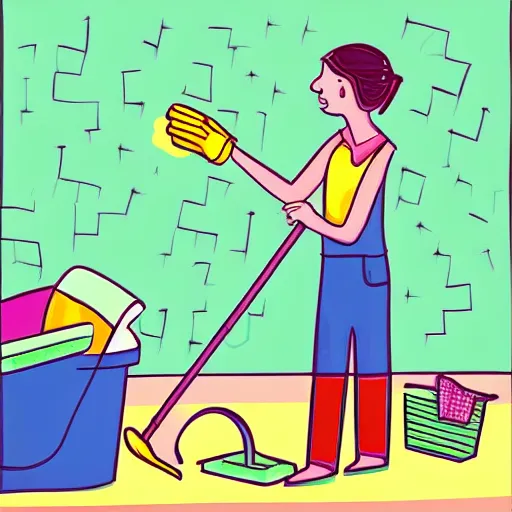 Image similar to spring cleaning illustration by libby vanderploeg