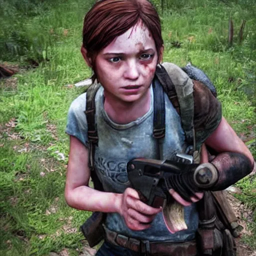 Image similar to ellen paige as ellie in the last of us