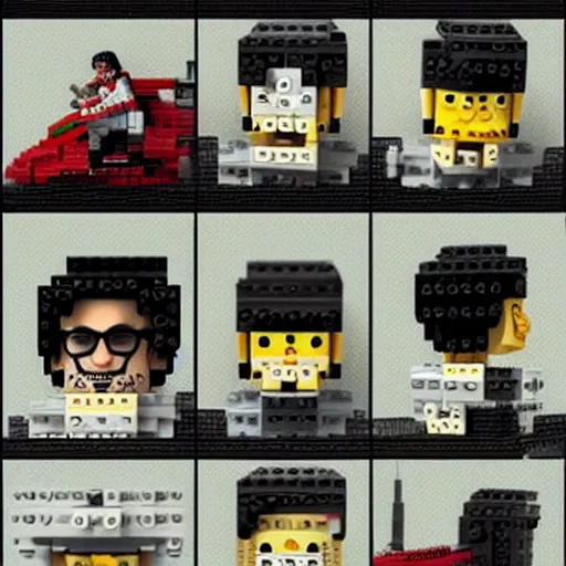 Prompt: Keanu Reeves as a Lego Man