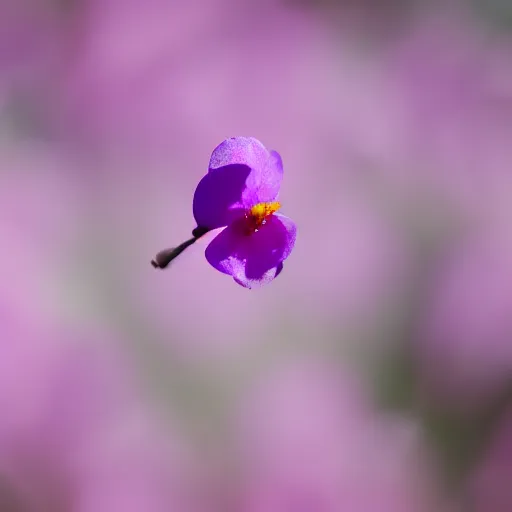 Image similar to closeup photo of purple petal flying above park, aerial view, shallow depth of field, 8 0 mm, f 1. 8