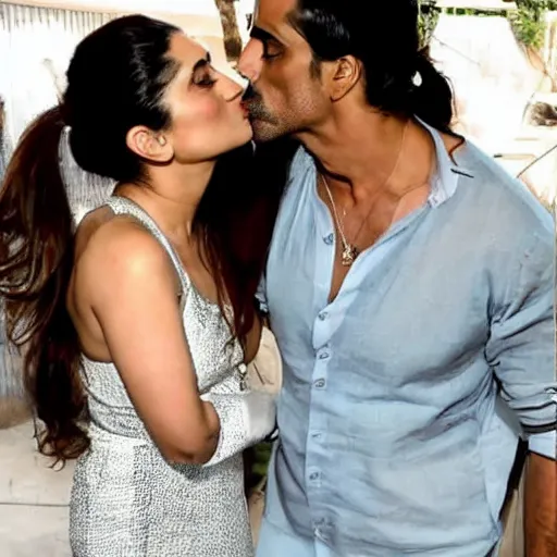 Image similar to kareena kapoor kissing arjun rampal