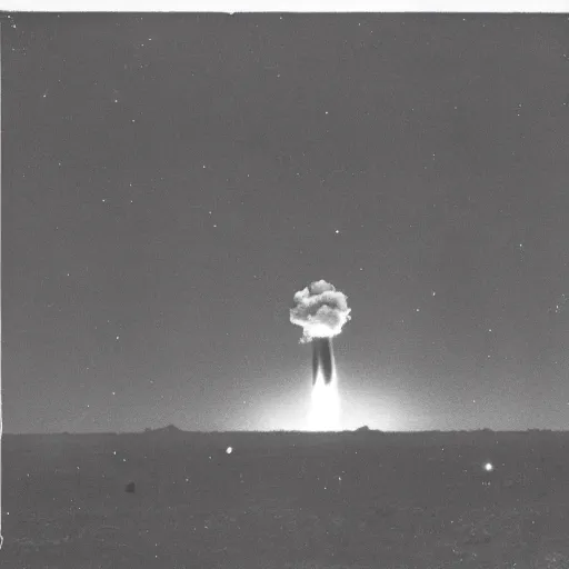 Prompt: Atomic photo of a nuclear explosion in space