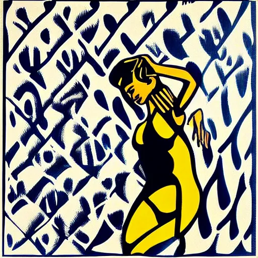 Image similar to african american version of “Drowning Girl” by Roy Lichtenstein