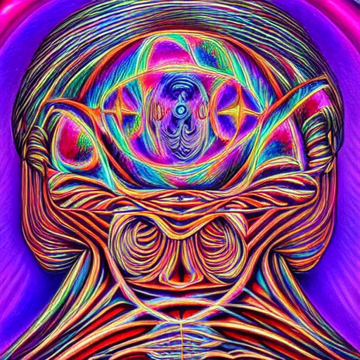 Image similar to a psychedelic!!!!! detailed drawing by alex grey, behance, psychedelic art, psychedelic, high detailed, hypnotic
