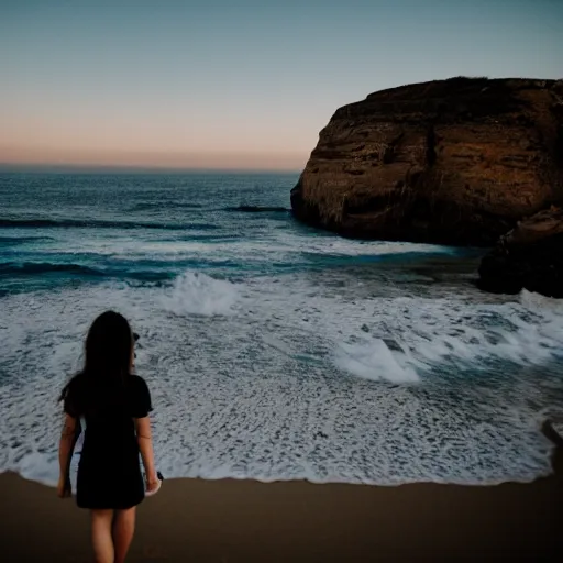 Image similar to chloe temple beach photo, 8 5 mm f / 1. 8