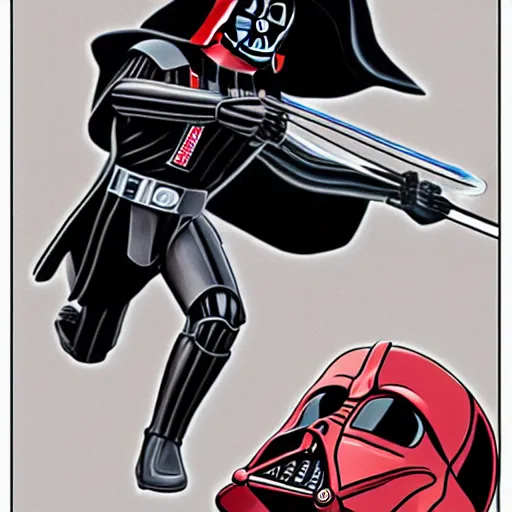 Image similar to darth vader as a power ranger