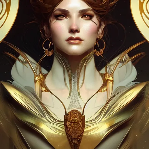 Image similar to Artemis, fantasy, intricate, elegant, highly detailed, digital painting, artstation, concept art, matte, sharp focus, illustration, art by Artgerm and Greg Rutkowski and Alphonse Mucha