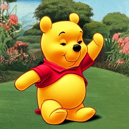 Prompt: winnie the pooh looks like xi jing ping in the style of leonardo divinci