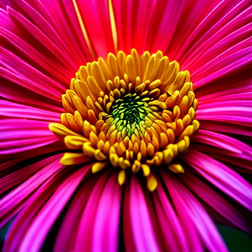 Prompt: Chrysanthemum EOS-1D, f/1.4, ISO 200, 1/160s, 8K, RAW, unedited, symmetrical balance, in-frame, god rays, digital art, high detail by tristan eaton