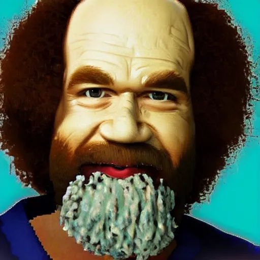 Image similar to serial killer bob ross