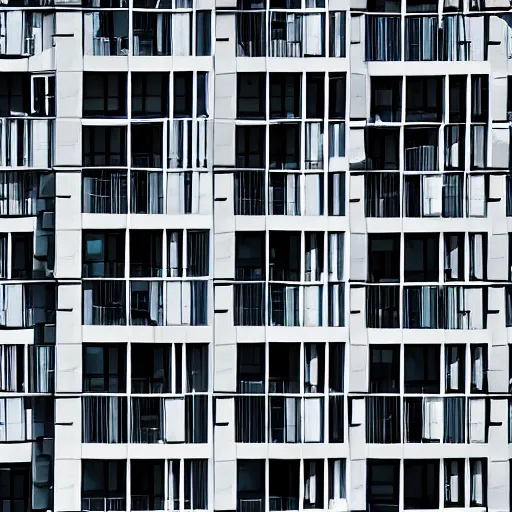 Image similar to residential building in the style of a rubik's cube, high contrast